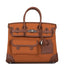 Hermes Marron Inde Swift and Gold Toile Canvas "Cargo" Birkin 35cm Palladium Hardware