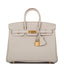 Hermes Birkin 25 Gris Perle Togo Gold Hardware