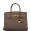 Hermes Etoupe Clemence Birkin 30cm Gold Hardware