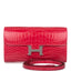 Hermes Rose Extreme Shiny Alligator Constance Wallet To Go Palladium Hardware