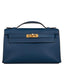 Hermes Deep Blue Swift Mini Kelly Pochette Gold Hardware