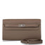 Hermes Etoupe Epsom Kelly Wallet To Go Palladium Hardware