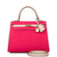 Hermes Kelly 25cm Bi-Color Rose Extreme and Craie Epsom Sellier Permabrass Hardware