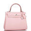 Hermes Rose Sakura Swift Retourne Kelly 25cm Palladium Hardware