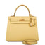 Hermes Jaune Poussin Epsom Sellier Kelly 25cm Gold Hardware