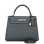 Hermes Bleu Orage Epsom Sellier Kelly 28cm Palladium Hardware