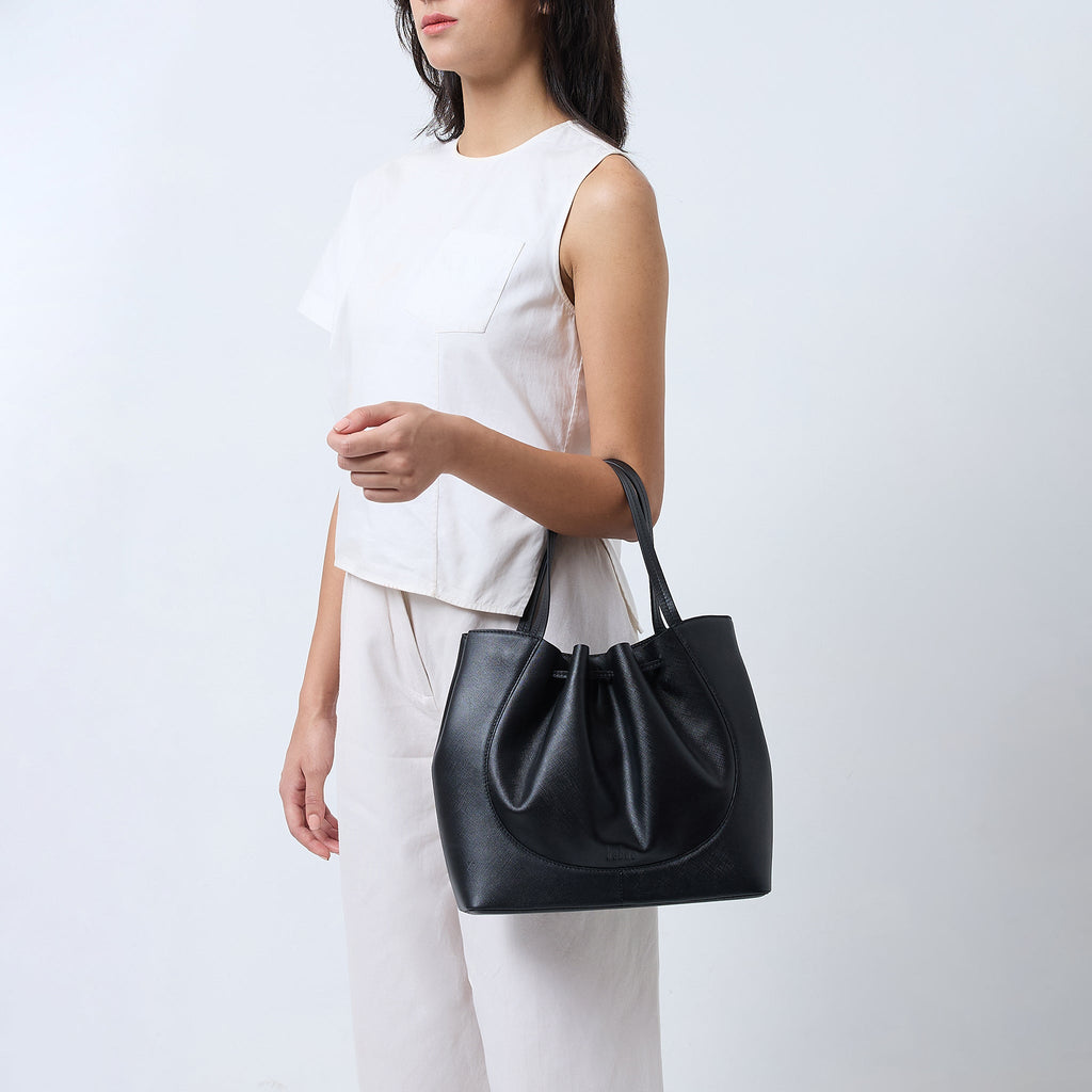 KATRINA SATCHEL SAFFIANO BLACK