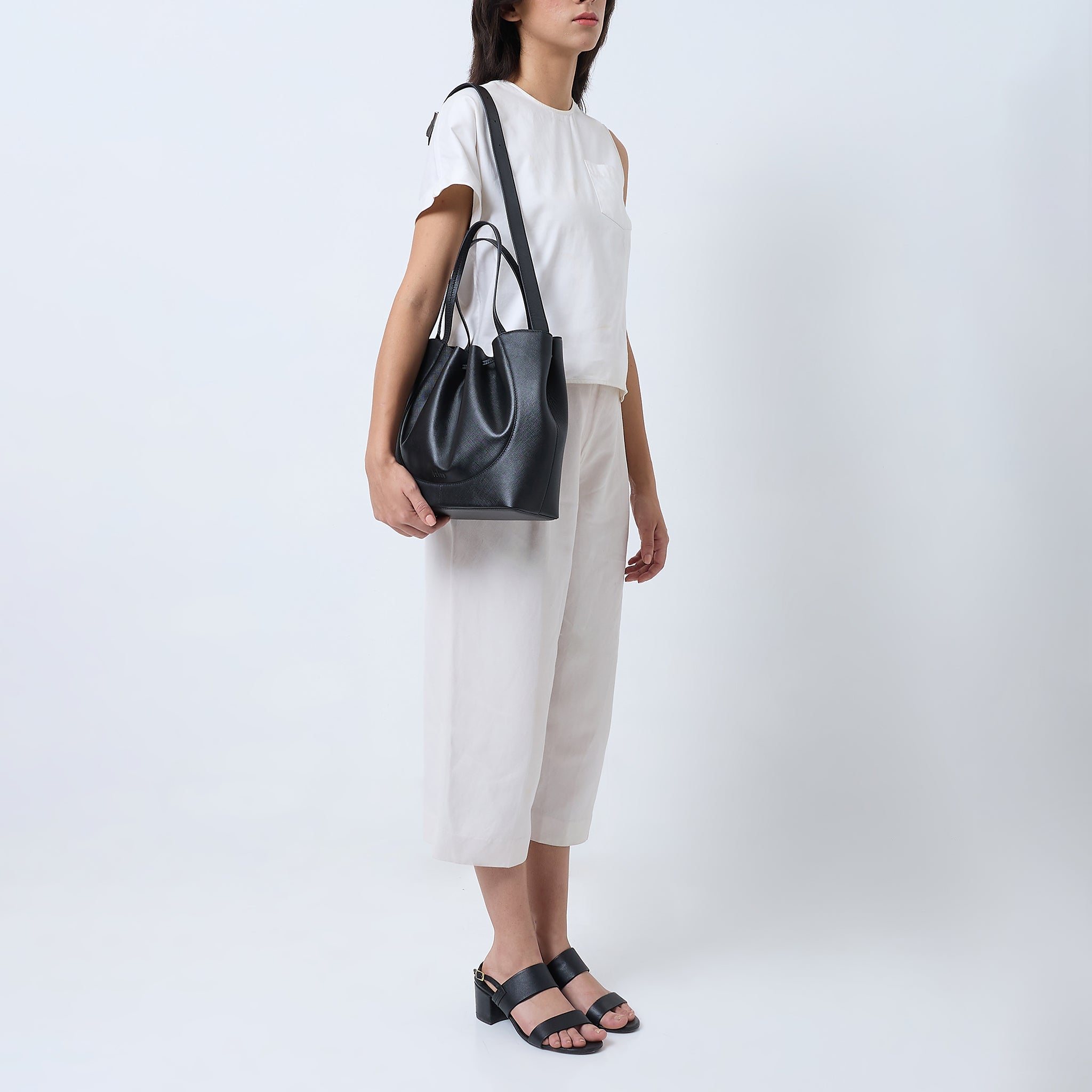 KATRINA SATCHEL SAFFIANO BLACK