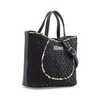 KATRINA MINI TOTE RAFFIA PEBBLE BLACK