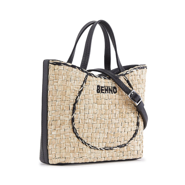 KATRINA MINI TOTE RAFFIA PEBBLE BUTTERCREAM Main Image