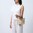 KATRINA MINI TOTE RAFFIA PEBBLE BUTTERCREAM