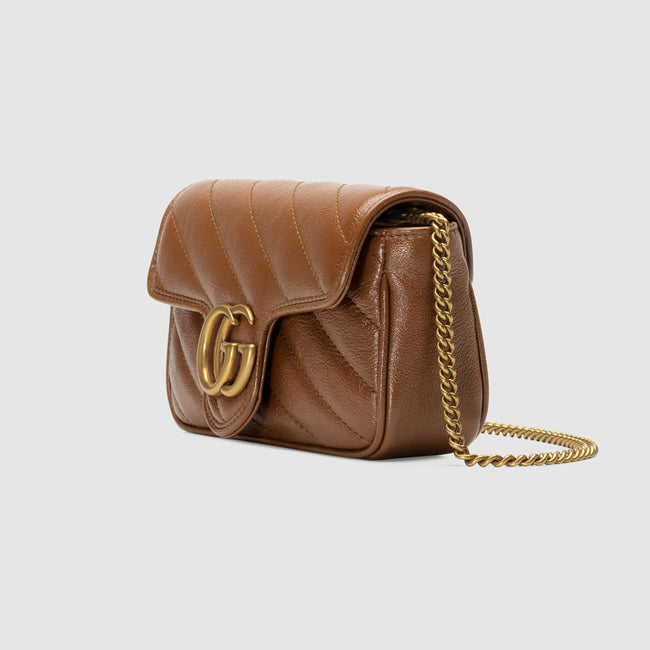 GG Marmont matelassé super mini bag Brown leather Main Image