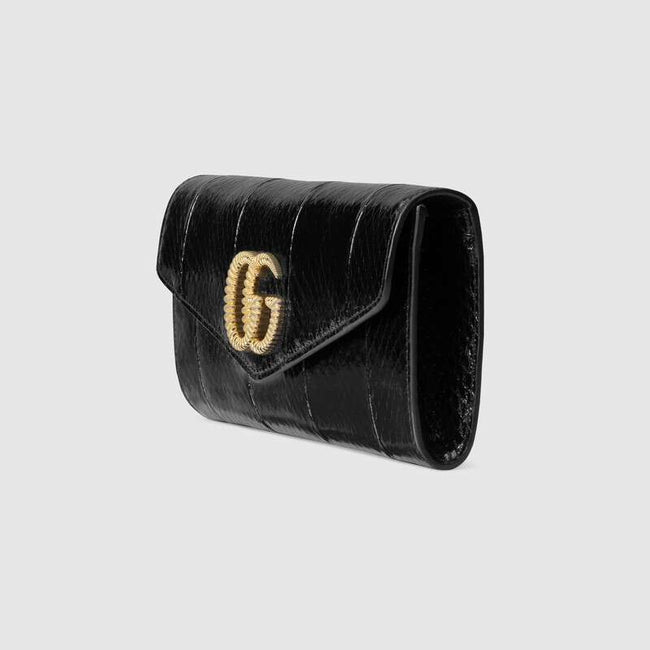 Broadway snakeskin clutch with Double G Black snakeskin Main Image