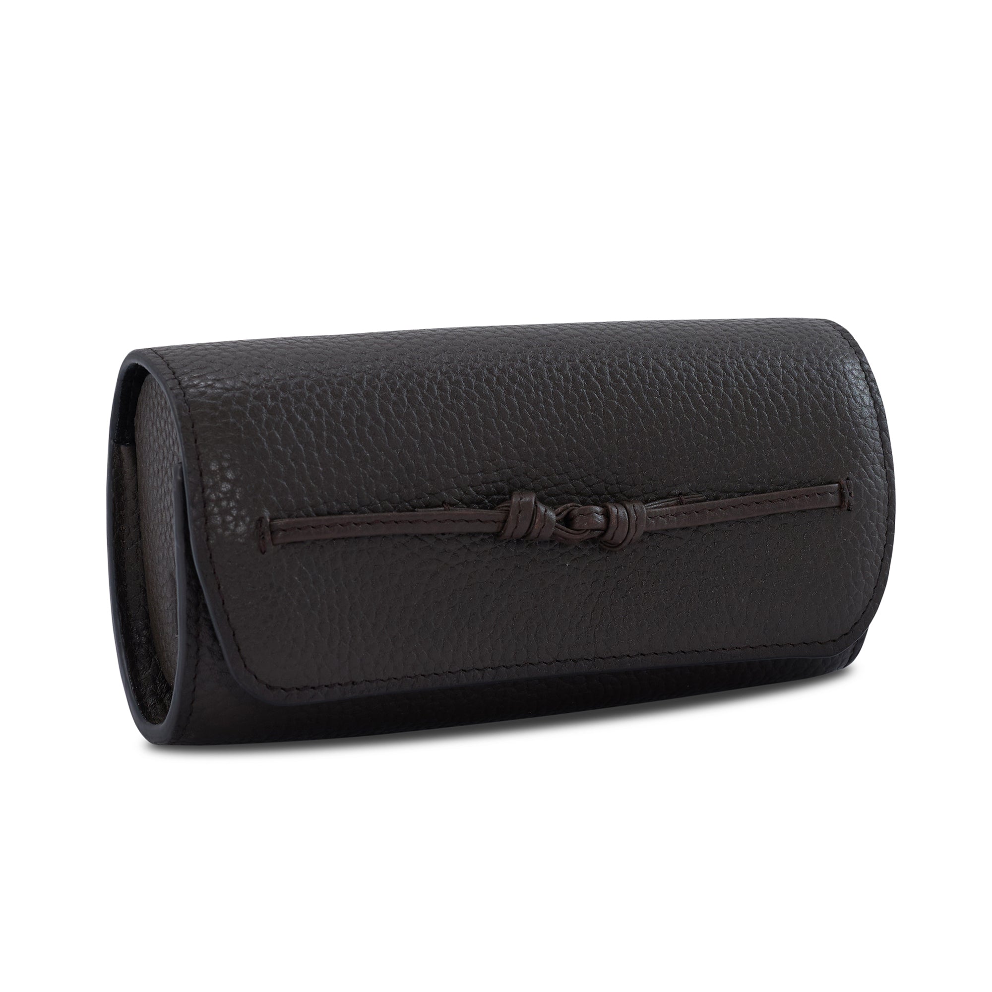 SIAN SUNGLASS CASE PEBBLE DARK BROWN