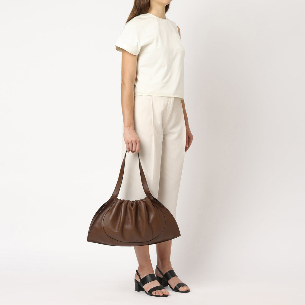 Ana Tote Large Pebble Cacao