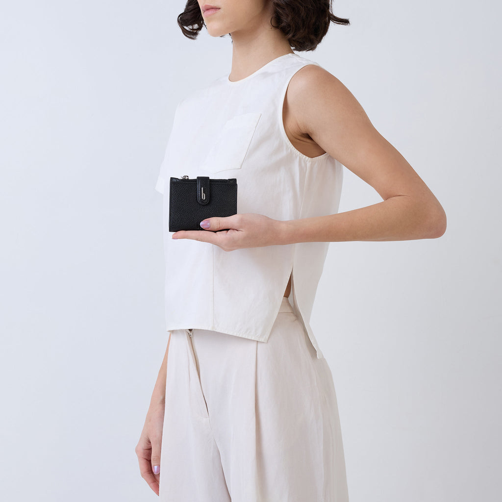 Andrea Mini Wallet Pebble Black