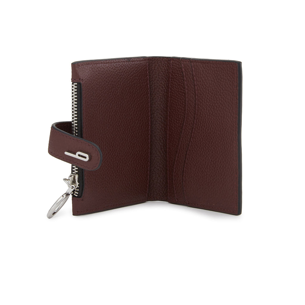 Andrea Mini Wallet Pebble Bordeaux