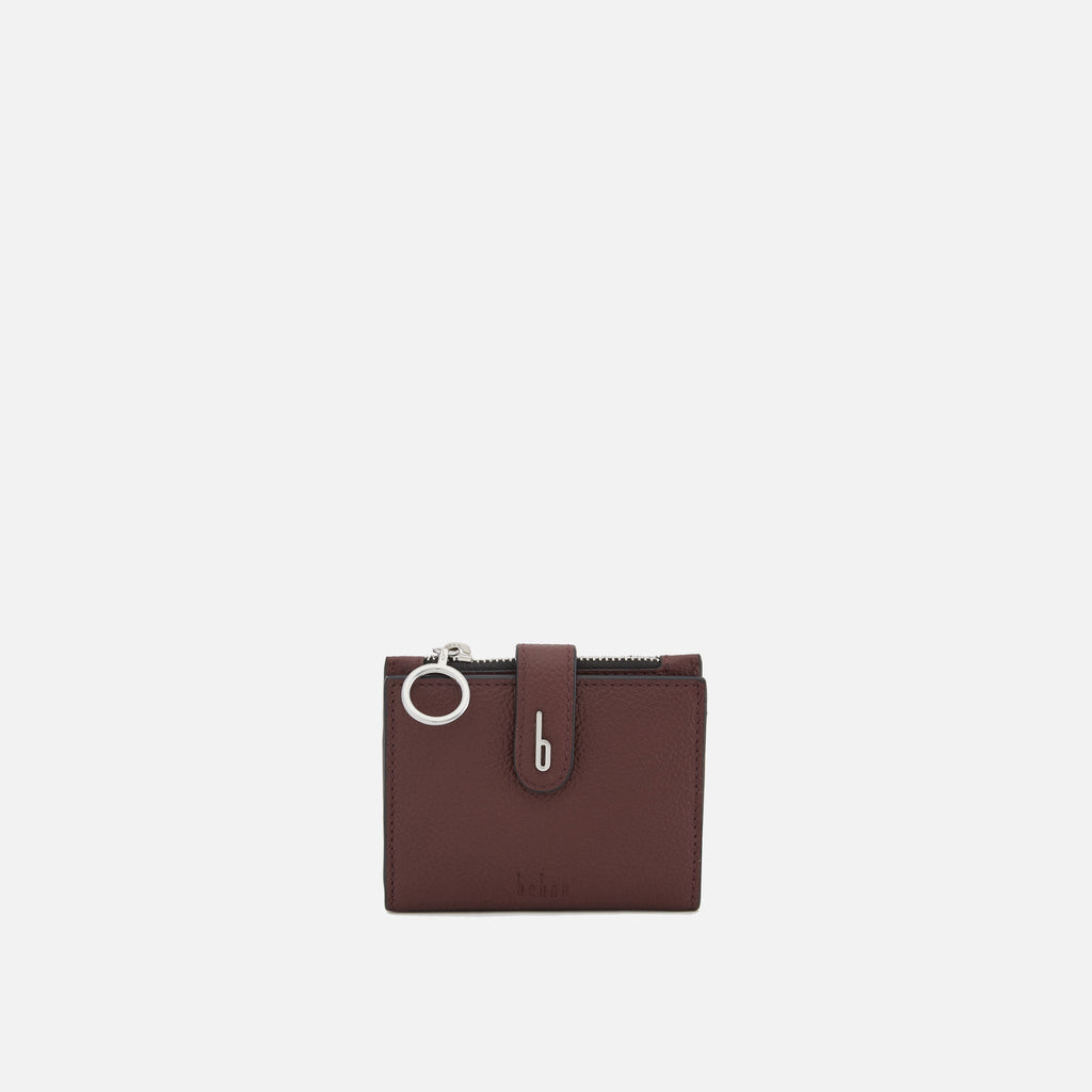 Andrea Mini Wallet Pebble Bordeaux