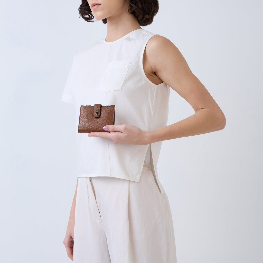 Andrea Mini Wallet Pebble Toast
