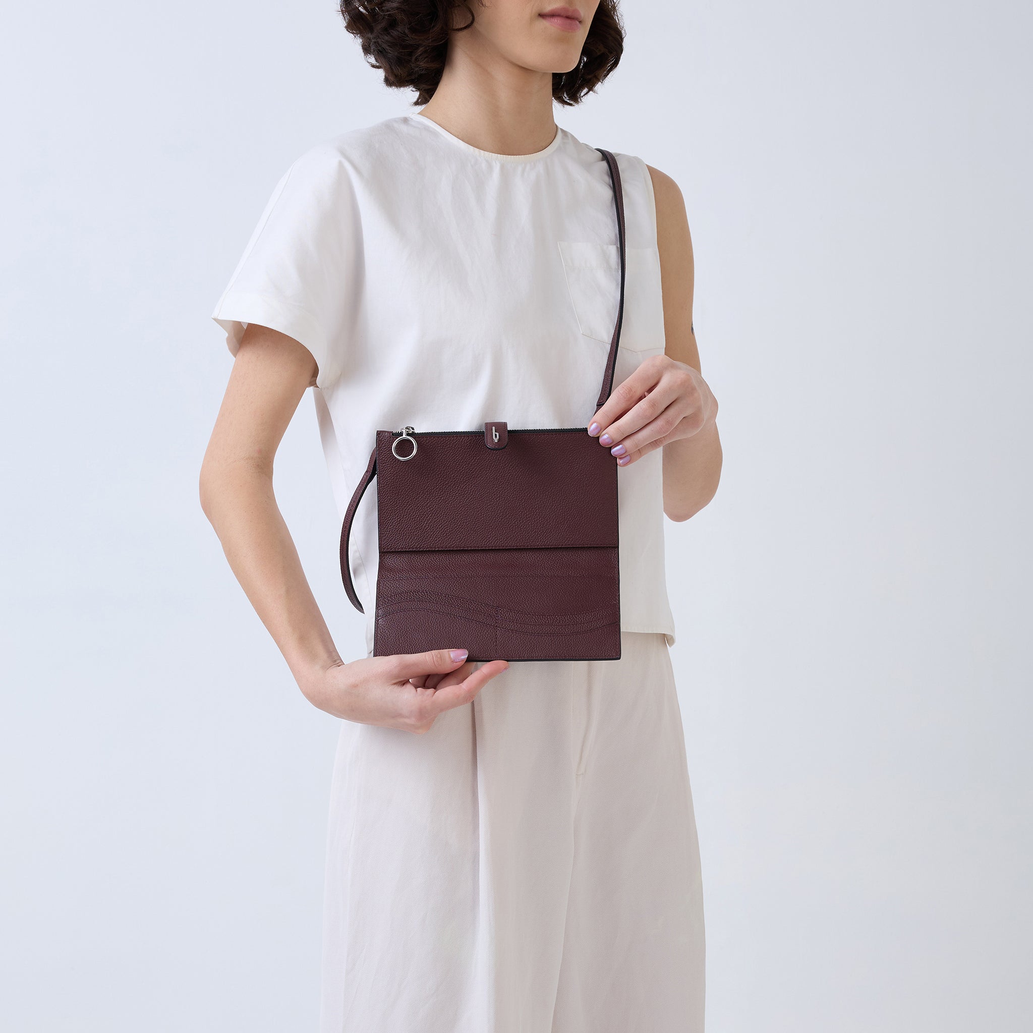 Andrea Wallet Pebble Bordeaux