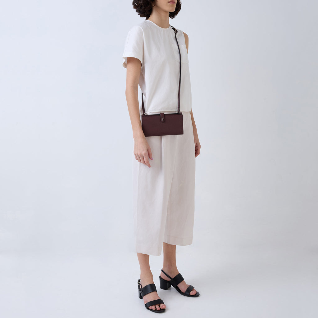 Andrea Wallet Pebble Bordeaux