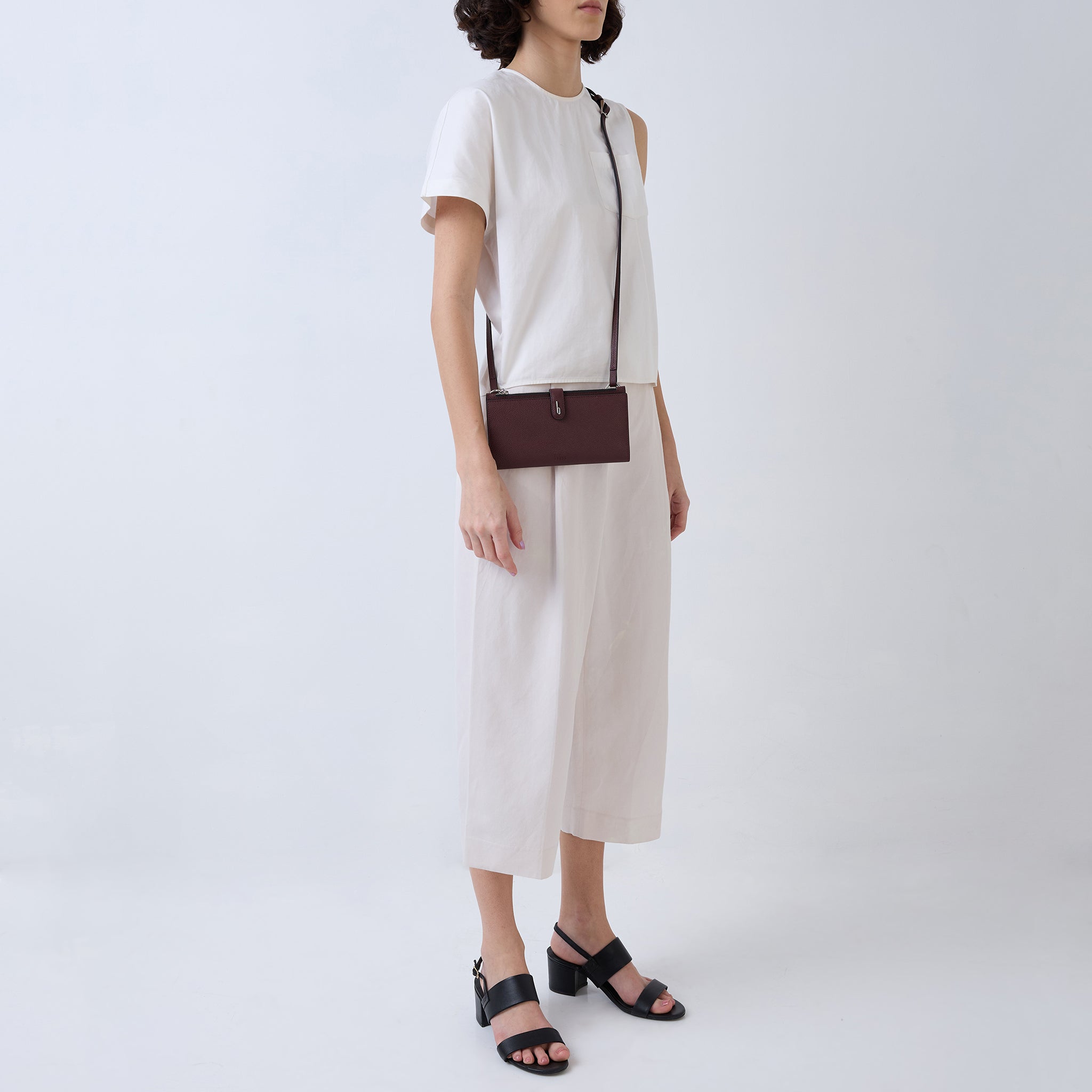 Andrea Wallet Pebble Bordeaux