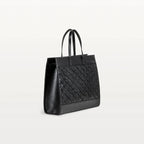 Braemar Tote in Black Pirarucu By Vivo Bags