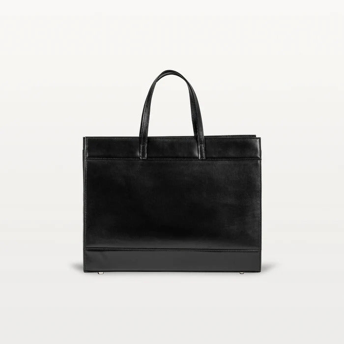 Braemar Tote in Black Pirarucu By Vivo Bags