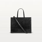 Braemar Tote in Midnight Black Alligator By Vivo Bags
