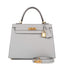 Hermes Kelly Sellier 25 Bleu Glacier Epsom Gold Hardware