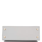 Hermes Kelly Sellier 25 Bleu Glacier Epsom Gold Hardware