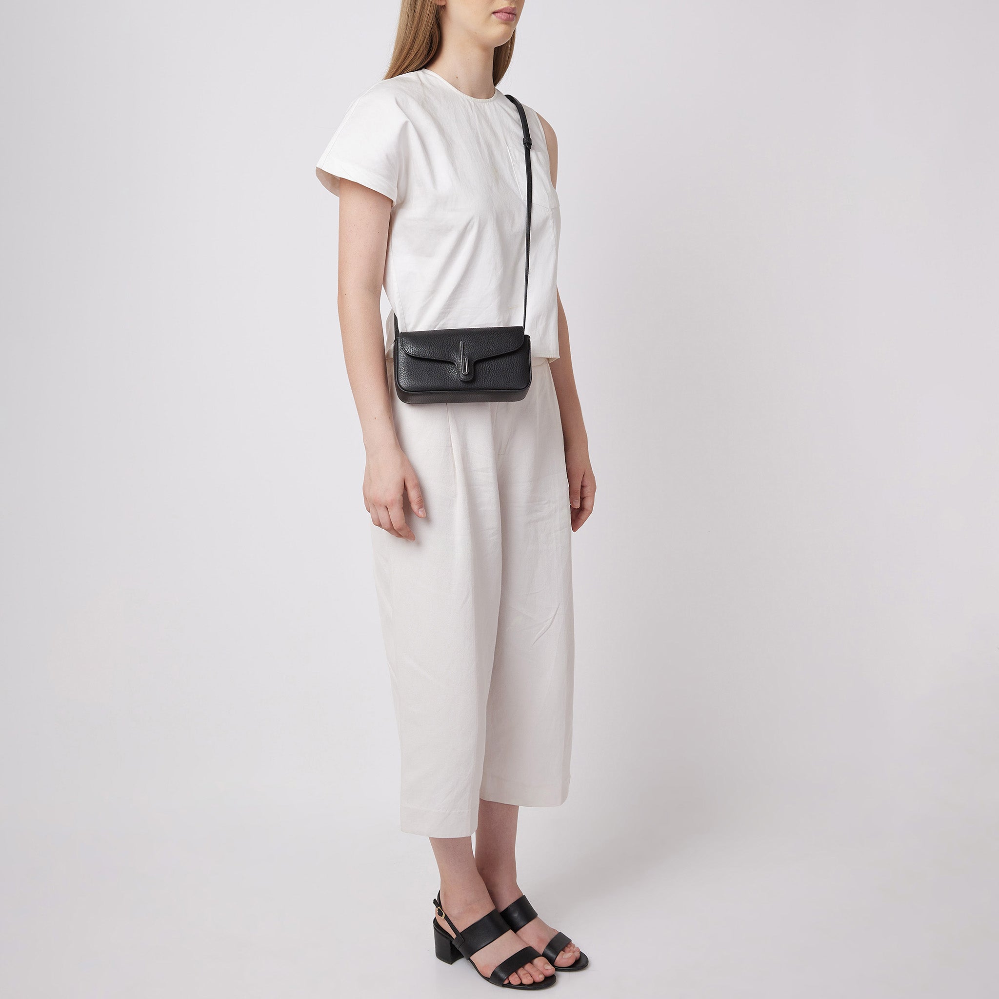 Claudia Mini Crossbody Pebble Black