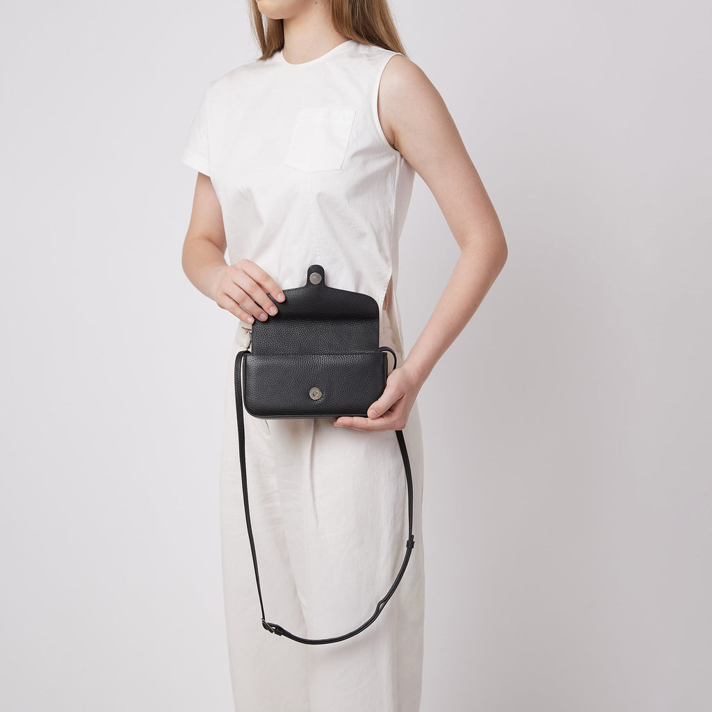 Claudia Mini Crossbody Pebble Black