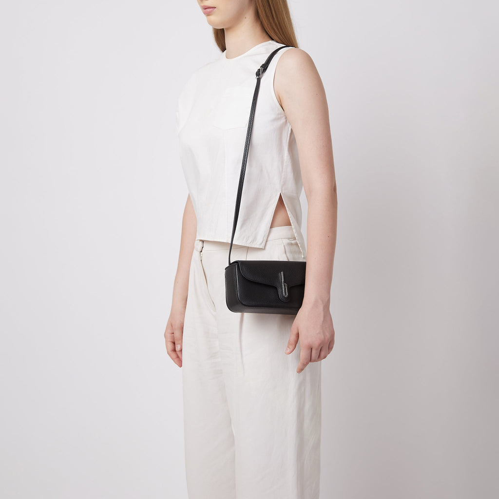 Claudia Mini Crossbody Pebble Black