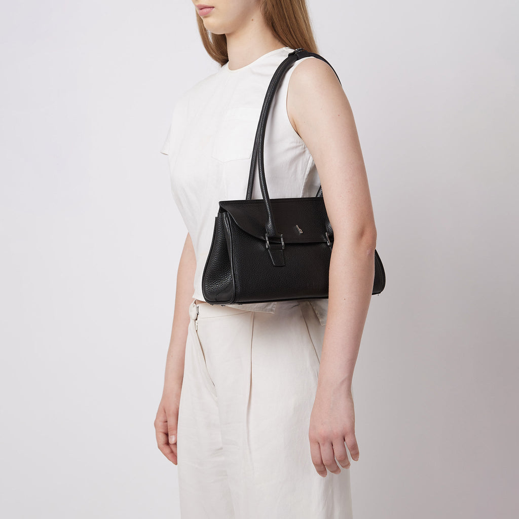 Coco Baguette Pebble Black