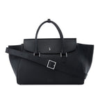 Coco Satchel Large Pebble Black
