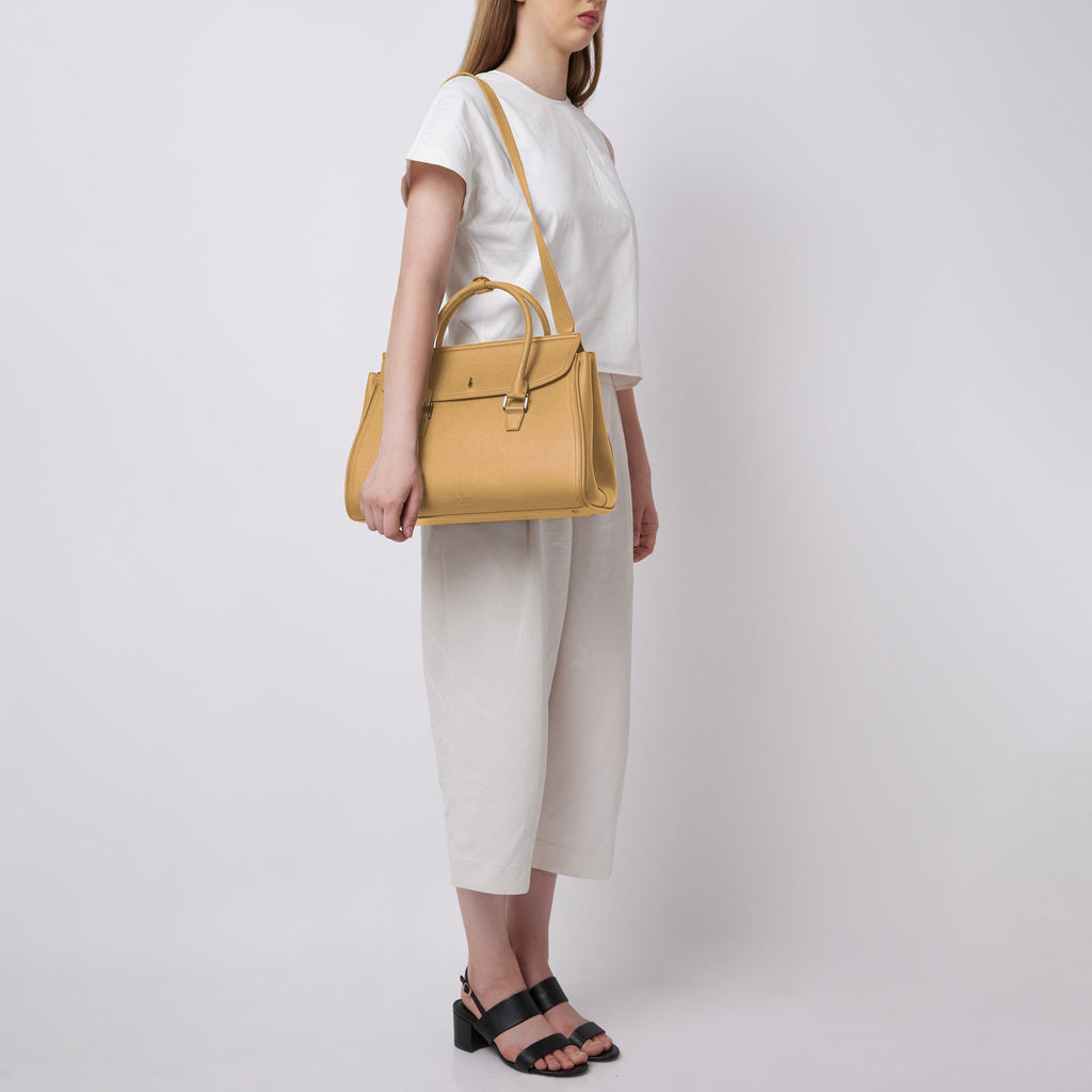 Coco Satchel Large Pebble Bisque