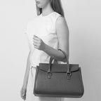 Coco Satchel Large Pebble Clay