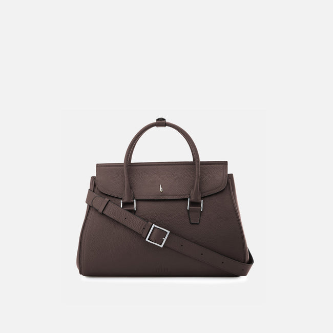 Coco Satchel Large Pebble Cacao Hover Image