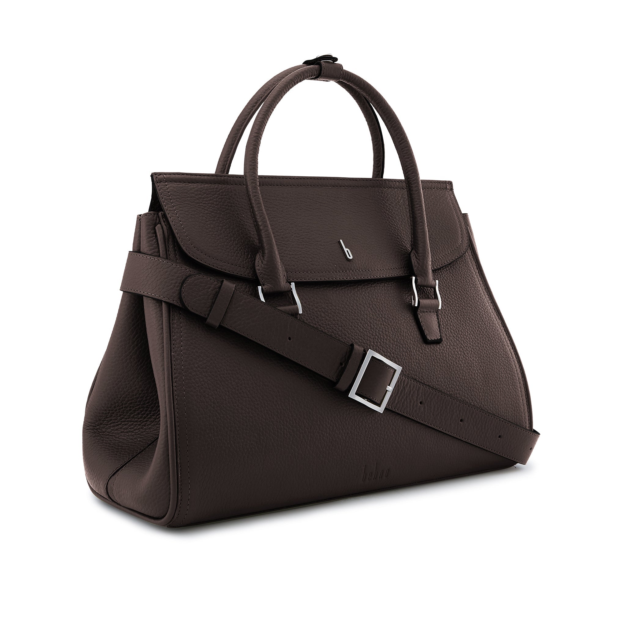 Coco Satchel Large Pebble Cacao