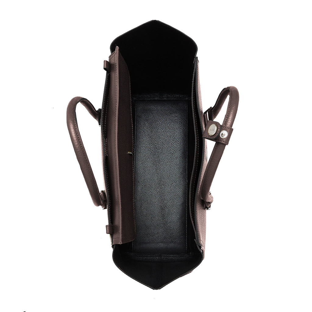 Coco Satchel Large Pebble Cacao