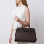 Coco Satchel Large Pebble Cacao