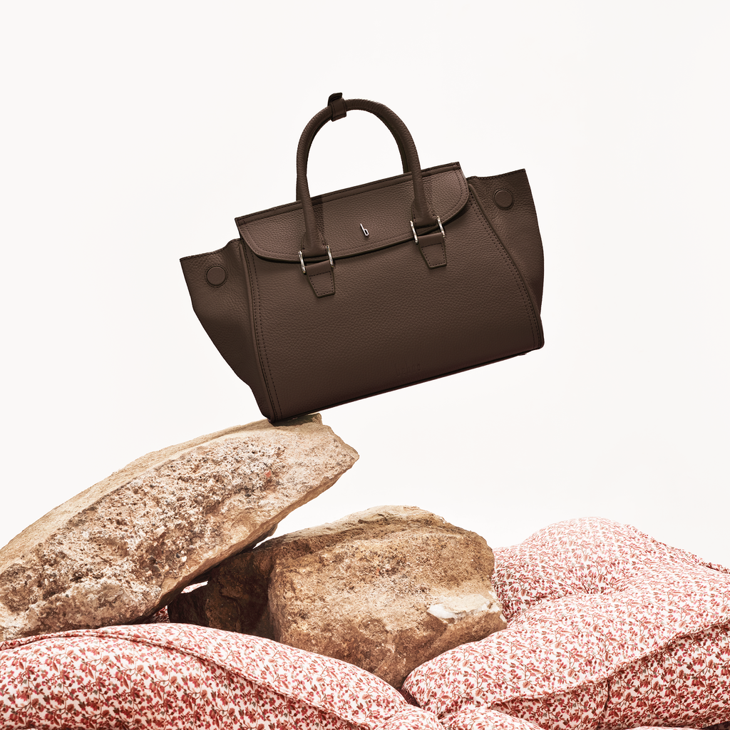 Coco Satchel Large Pebble Cacao