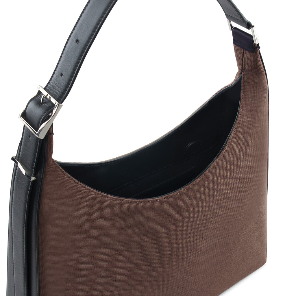 Danny Flatiron Bag Large Canvas Cacao/Black
