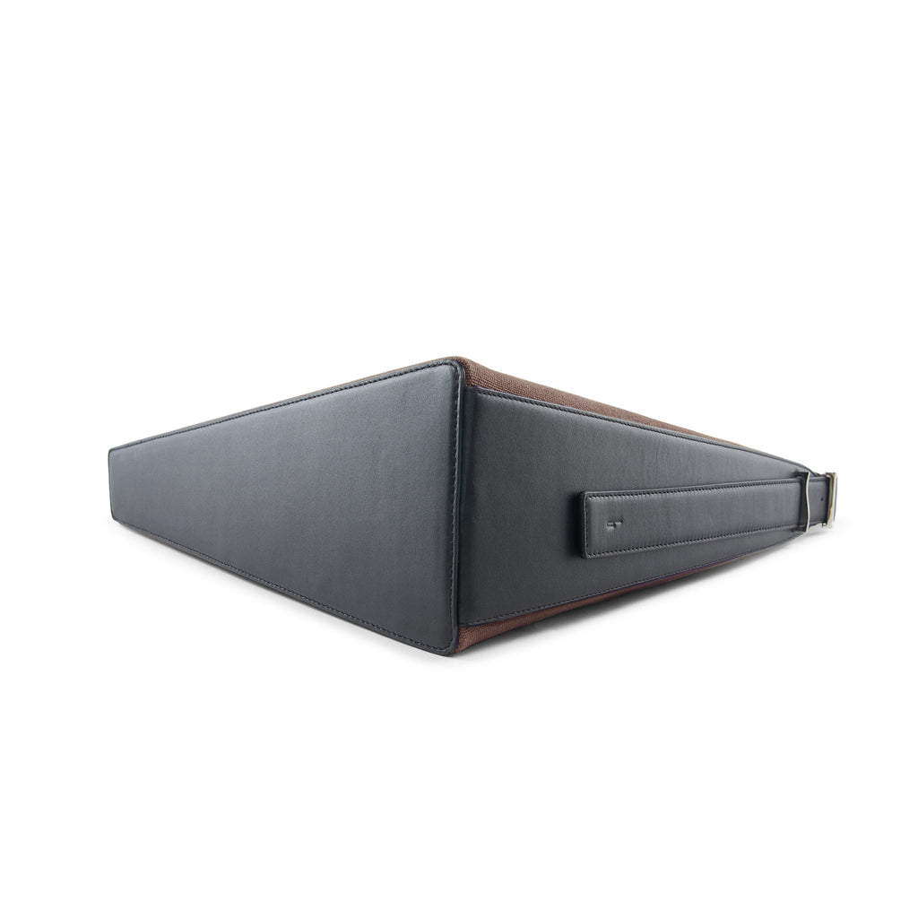 Danny Flatiron Bag Large Canvas Cacao/Black