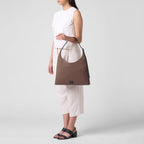 Danny Flatiron Bag Large Canvas Cacao/Black