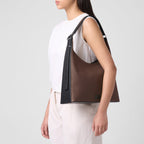 Danny Flatiron Bag Large Canvas Cacao/Black