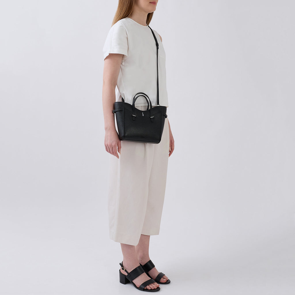 GRETA MINI CROSSBODY PEBBLE BLACK