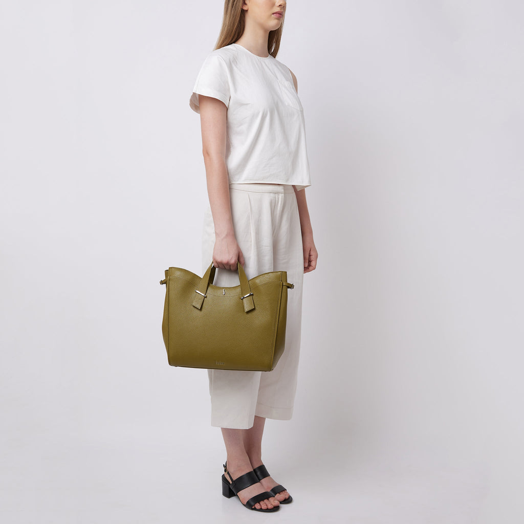 GRETA TOTE PEBBLE OLIVE