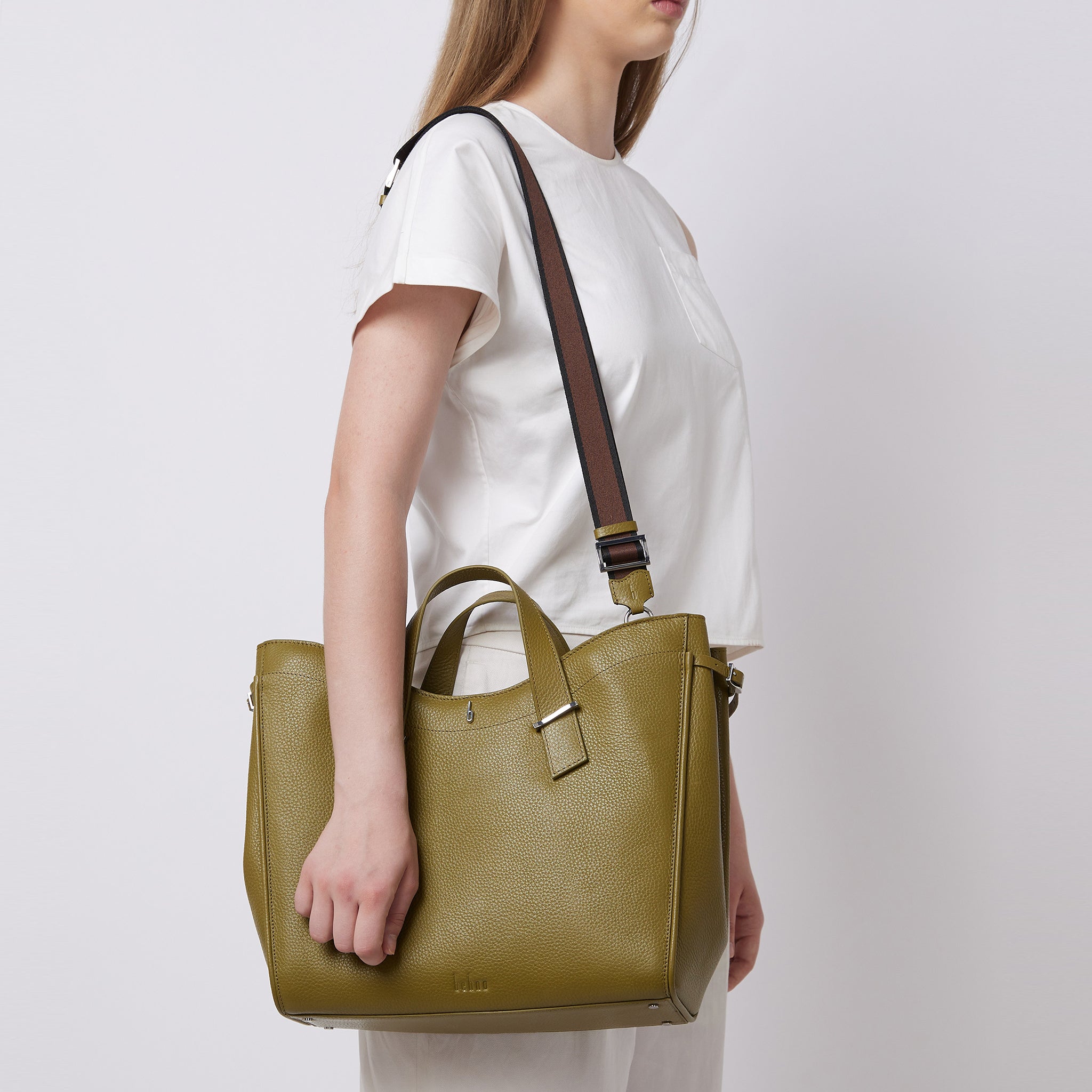 GRETA TOTE PEBBLE OLIVE